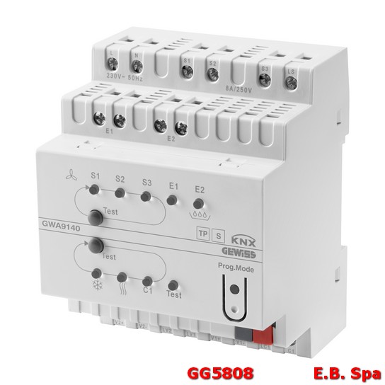 ATTUATORE FAN COIL KNX - GUIDA DIN - GEWISS SPA GG5808 ATTUATORE FAN COIL KNX - GUIDA DIN - GEWISS SPA GG5808