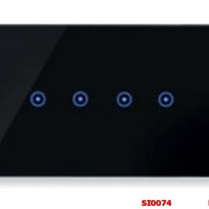 Placca 4 moduli, 4 simboli, Expì Touch, vetro, nero lava - URMET DOMUS S.P.A SI0074