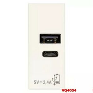 Alimentatore USB A+C 12W 2,4A 5V bianco - VIMAR SPA VQ4054